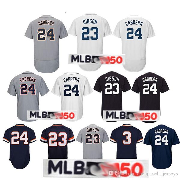 

23 Kirk Gibson jerseys 24 Miguel Cabrera Detroit 3 Alan Trammell Tigers baseball jersey