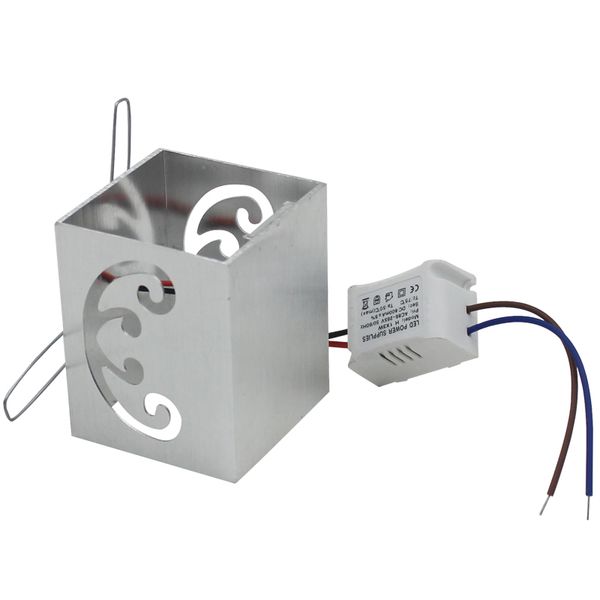 

abss-led wall light 3w square indoor wall lamp modern bedroom l bar light silver aluminum