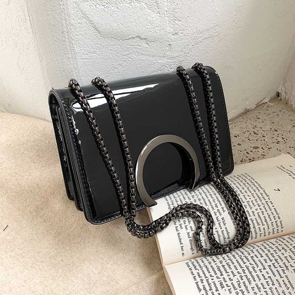 

axukes patent leather handbags 2020 new korean fashion casual wild chain bag shoulder messenger small square bag