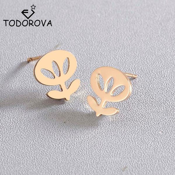 

todorova fashion accessories flower stud earrings for women temperament lady gift korean small earrings boucle d'oreille, Golden;silver