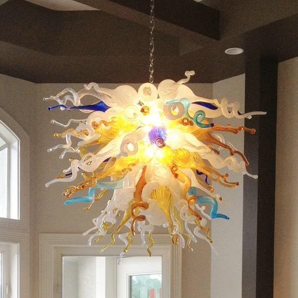 

110v/120v 100% hand blown design pretty style home artistic glass lamp led bulbs
