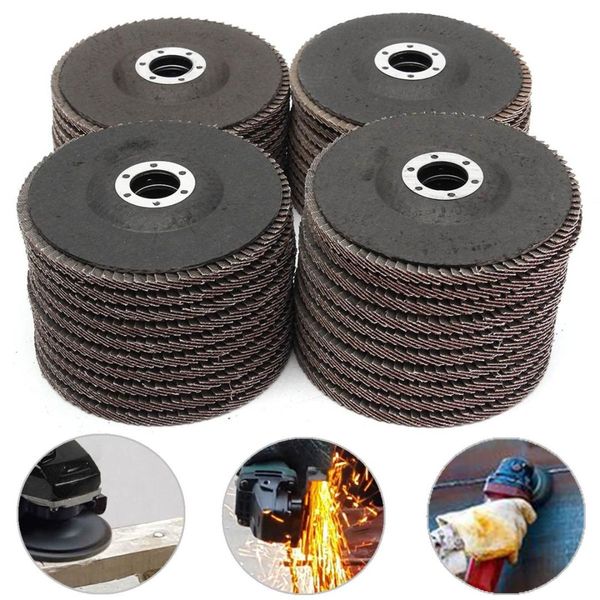 

10pcs/set 5" 125mm grit aluminum oxide flap disc 40/60/80/120 sanding grinding wheels applicable to general metal carbon steel