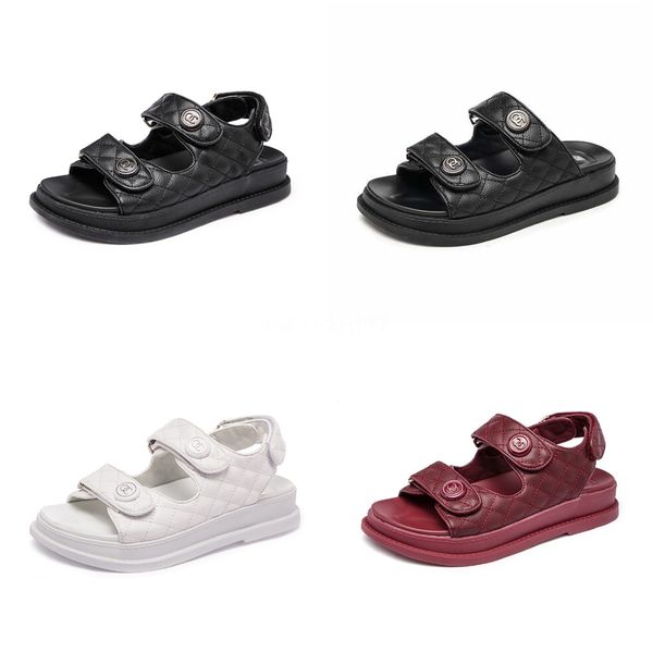 

new 2020 summer women sandals leather women outdoor slippers flat non-slip beach sandals shoes wading sandalias hombre#954, Black