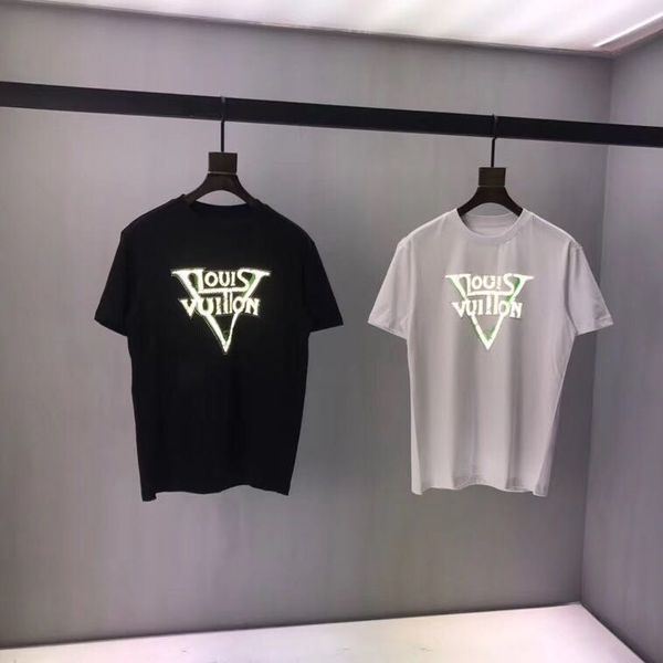 

spring and summer new men's t-shirt high-quality designer love printed letter logo shirt cotton round neck ladies short-sleeved t-shirt, White;black