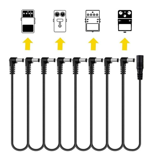 

3/6/8 ways guitar cable electrode daisy chain harness cable copper wire for adapter splitter guitar effects pedal power supply