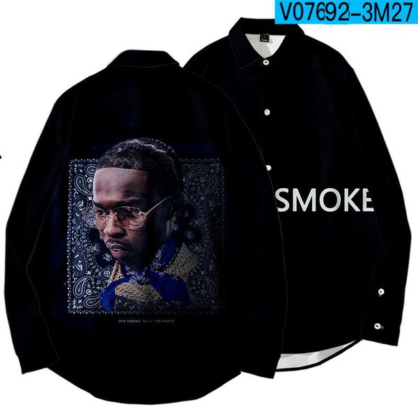 

поп смок мужские дизайнерские рубашки с длинным рукавом отложным воротником мужские рубашки цифровой печати сыпучие мужчины повседневный, White;black