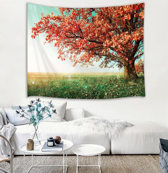 Home Wall Hanging Tapestry Bedroom Decor Blanket French Red Maple Trees Meadow Old World Tapestries Old World Tapestry From Ptdiy1 19 63 Dhgate Com
