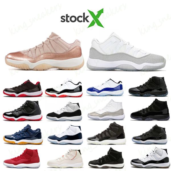 

jumpman 11s metallic silver men basketball shoes stock x retro low 11 concord 45 bred 2019 space jam men women trainers sneakers sports, Black