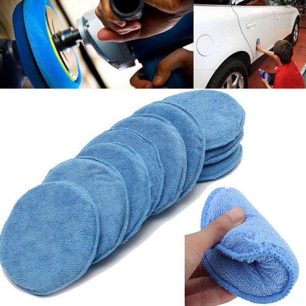 

6/12pcs 5 inch waxing polish wax foam sponge applicator pads washing sponge for car window dashboard seat cover drill