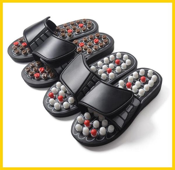 

2020 acupoint massage slippers sandal for men feet chinese acupressure therapy medical rotating foot massager shoes
