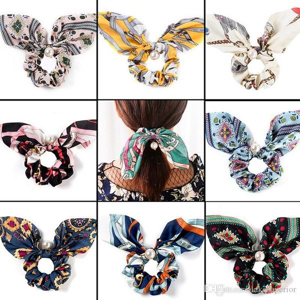 

multistyle bowknot эластичная повязка женщины девушки pearl knot диапазона волос модные аксессуары для волос для подарка партии, Pink