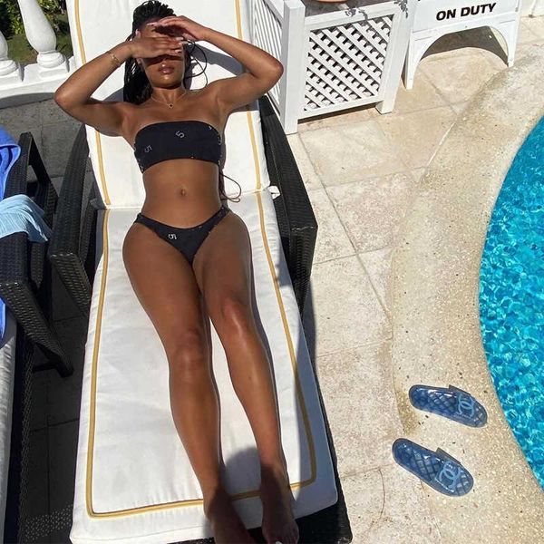 

luxury women designer bikini sets fashion summer womens brand swimwear l0g0 women bikinis yf203182, White;black