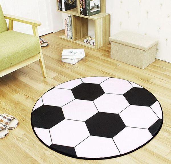 

round carpet 3d print football basketball volleyball soft carpets anti-slip rugs computer chair mat floor mat