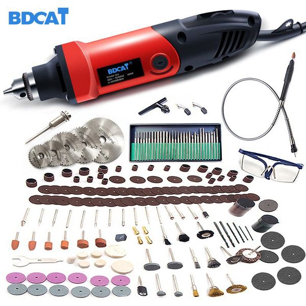 

bdcat 110v/220v 400w electric mini drill variable speed rotary tools grinder polishing machine engaving dremel tool accessories