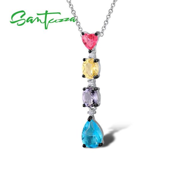 

santuzza silver necklaces pendants for women natural stone pendant fit for necklace 925 sterling silver slide necklaces pendant