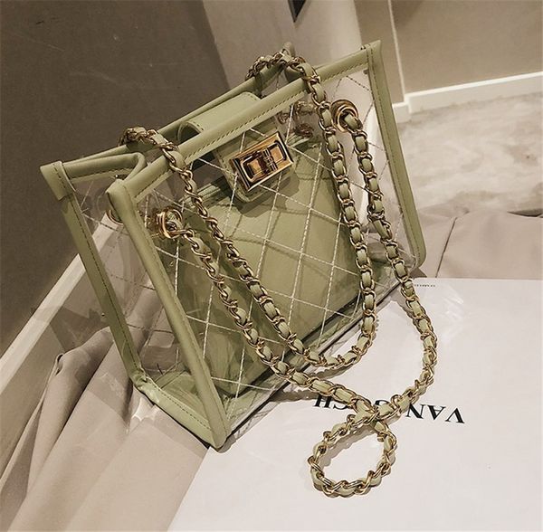 

4colors designer luxury handbag shoulder bag casual tote transparent shopping bag ph-cfy20051837