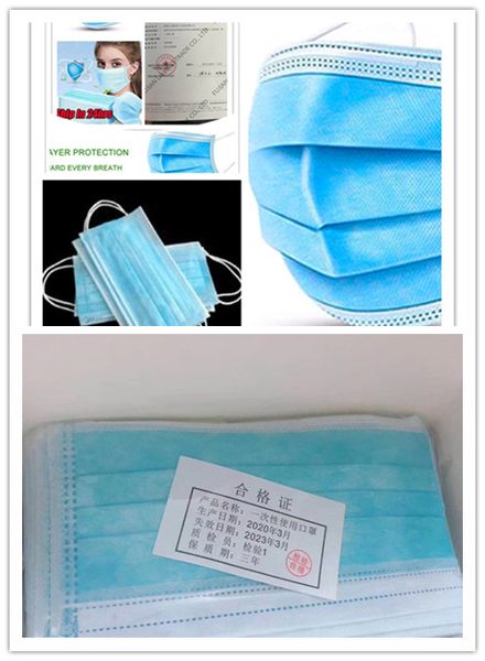 

50 штук гермошлема 3ply устранимый лицевой щиток гермошлема пыли maskanti-пыли пылезащитный одноразовые ушная петля лицо рот маски лицевые з