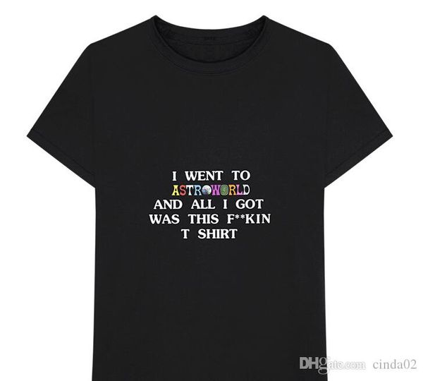 

письма печати хлопок футболки трэвис скотт astroworld gov ball nyc -shirt мужские и женская топы tee, White;black