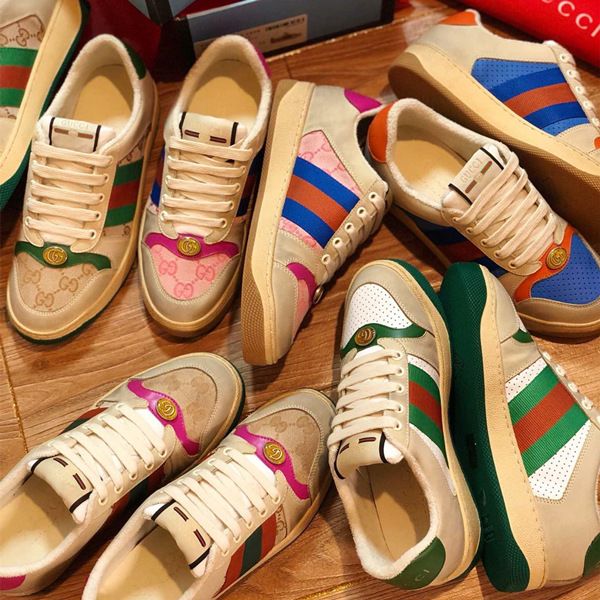 

new arrival luxury womens leather sneaker vintage effect white leather sneakers fashion designer shoes women trainers reads made in italy, Black