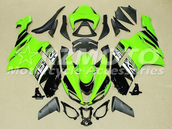

4 gifts new abs motorcycle fairings kits fit for kawasaki ninja zx-6r zx6r 2007 2008 6r 07 08 body set custom green