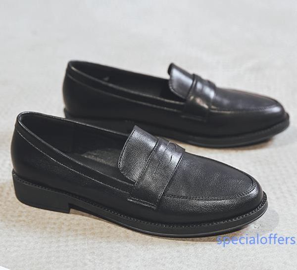 

ju024 man spring casual shoes breathable light men lace-up new women s leather shoes wild personality shoes fashion big size 39-46, Black