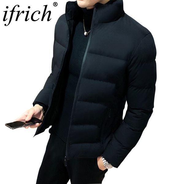 

2019 autumn winter men jacket casual cotton-padded windbreaker black jacket warm men parka outwear men's coat clothes size m-5xl