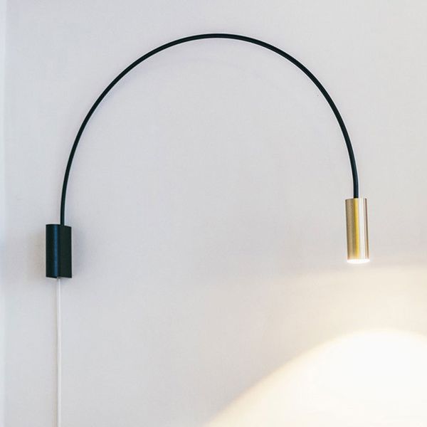 

corridor, corridor of the head of a bed wall lamp study nordic contracted sitting room rotating golden led wall lamp