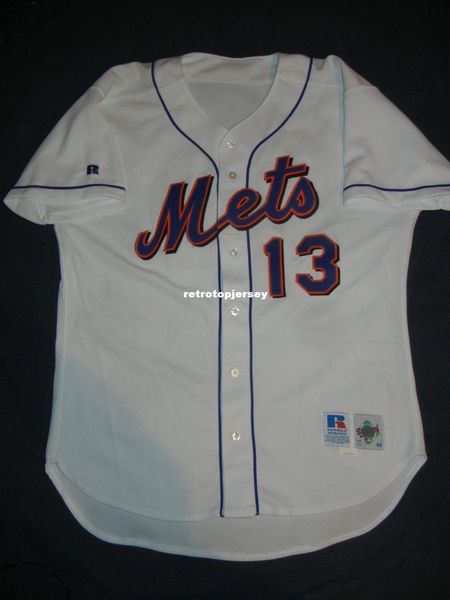 

retro new #13 edgardo alfonzo new york 1999 jersey white piazza mens stitched baseball jerseys, Black;blue