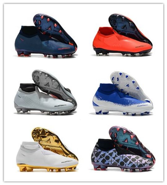 

phantom vsn vision elite df fg fully charged game over men high ankle soccer cleats football shoes size us 6.5-11