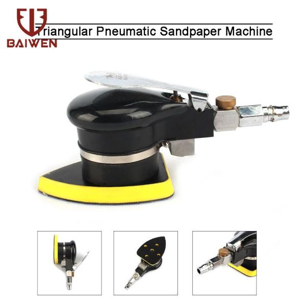 

pneumatic sandpaper polisher tool triangle air power random orbital sander machine for car paint care rust removal
