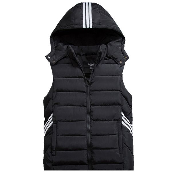 

plus size 6xl 8xl 7xl men's parka vwaistcoat vest winter men's fashion hooded vest casual warm sleeveless jackets coats, Black;white
