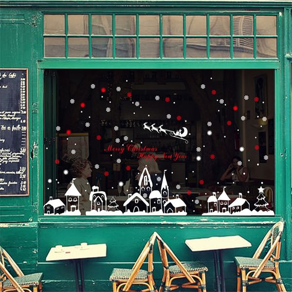 

new style snow christmas decoration creative window wall stickers