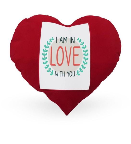 

personalized valentine 's themed red heart pillow case-62
