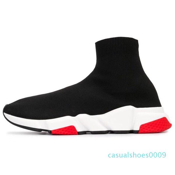 

2020 clearsole white black speed trainers sock shoes flat womens mens designer casual shoes brand sock trainers sneakers c09
