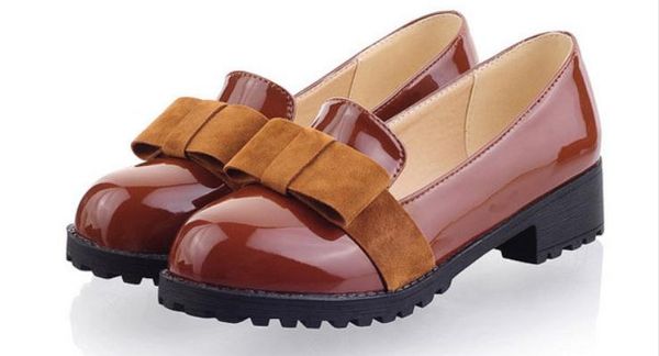 

send new style spring bowknot low-heel women's shoes, Black