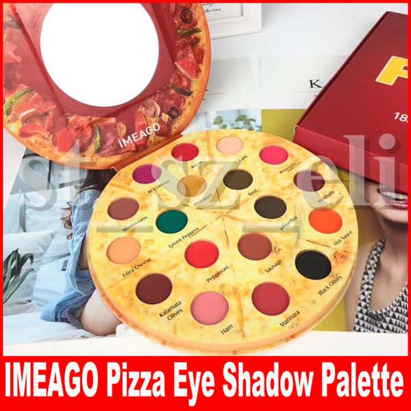 

imeago pizza палитра теней для век 18 цветов с блестками shimmer matte eyes макияж пигментная пудра водостойкие тени для век beauty beauty