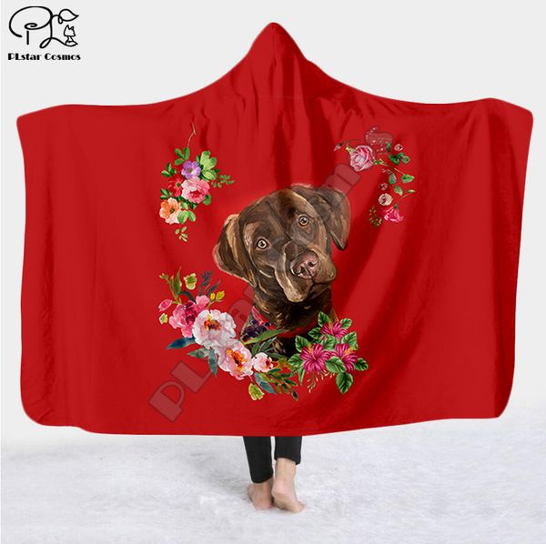 

plstar cosmos pet dog flower puppy funny blanket hooded blanket 3d full print wearable men women style-2