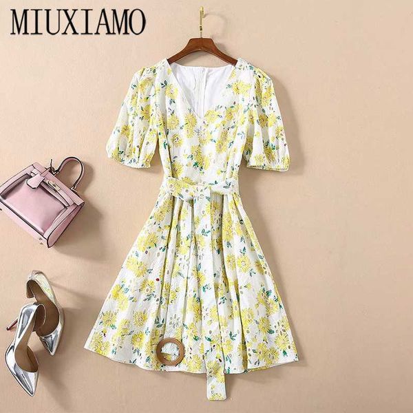 

miuximao 2020 summer dress party casual beach vintage elegant fashion flower embroidery dress women vestidos, Black;gray