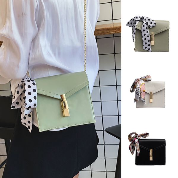 

chain handle bags lock crossbody bag women new fashion sense scarf chain crossbody messenger elegant shoulder bag shoulder bags