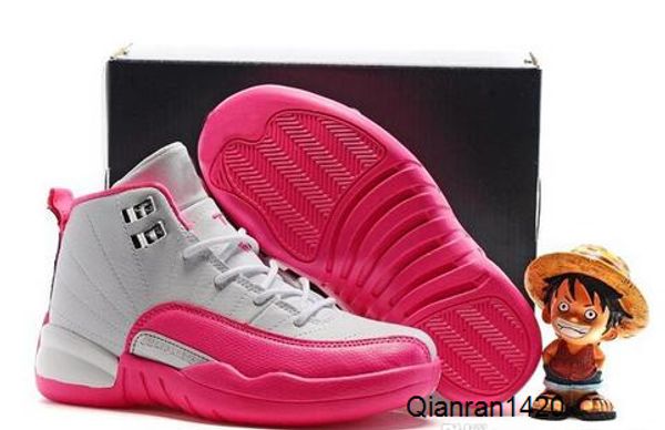 

new 12 grey pink black white kids basketball shoes childrens sports shoes 12s sneakers kids shoes fashion trainer for boys girls
