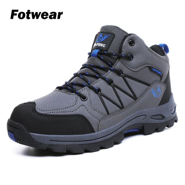 

fotwear men's winter cotton hiking boots men casual shoes keeps warm and cozy for winter warmth textured soles provide traction, Black
