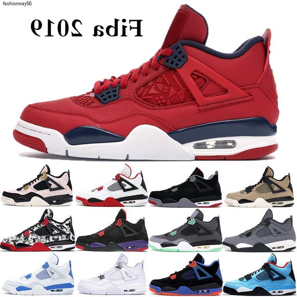 

4s jumpman iv mushroom bred 4 cactus jack cool grey mens basketball shoes fiba unc silt red splatter sports designer sneakers trainers