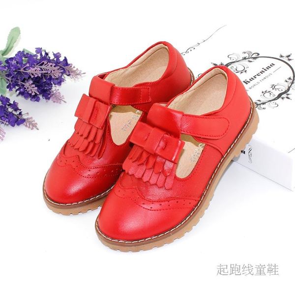 

tassel girls leather shoes 2018 spring new girls shoes korean children' princess, Black;grey