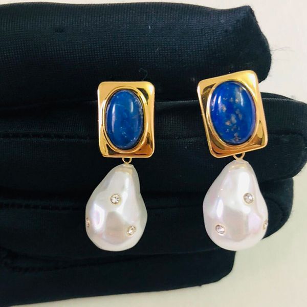 

французское барокко перл dangel earrings55, Golden;silver