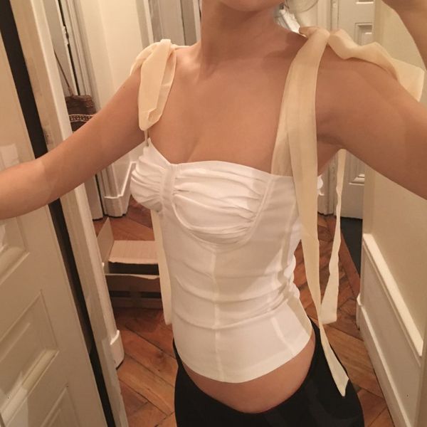 

ladies tank ladies tank fashion lace up crop short sleeve backless tube tanks summer casual for new, White