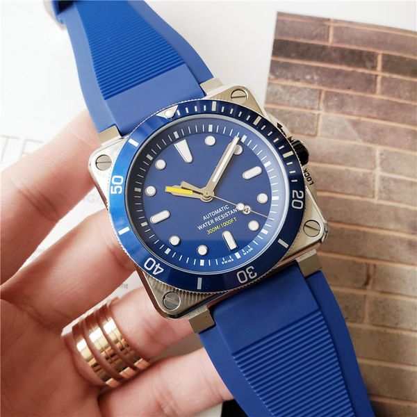 

Высокое качество мужские роскошные часы RB квадратный дизайн синий циферблат из н
