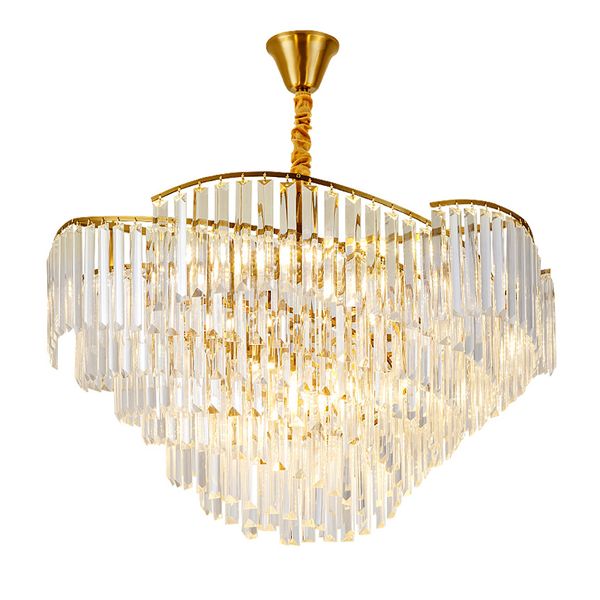 Bella lampada di cristallo di design di lusso illuminazione moderna del lampadario AC110V 220v lustro luci dell'atrio del lampadario della sala da pranzo del LED