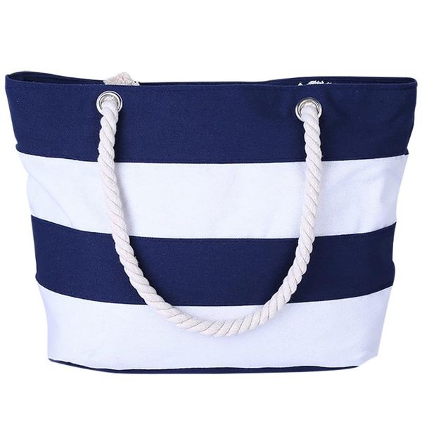 

causal stripe canvas handbag color patchwork summer beach bag crossbody bags purses casual handbag for women
