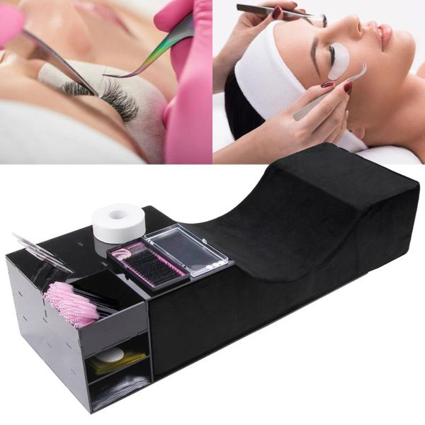 

false eyelashes professional lash pillow stand soft grafting beauty makeup salon use eyelash extension shelf materials
