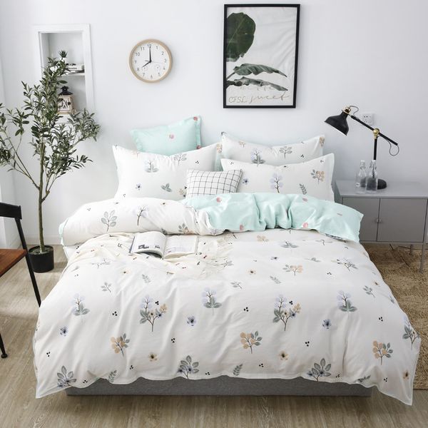 

scandinavian minimalist indie cotton 4-piece bedding set 12868 cotton beddings bedsheet quilt cover a generation of fat